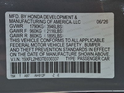 2026 Honda Civic Hatchback Sport