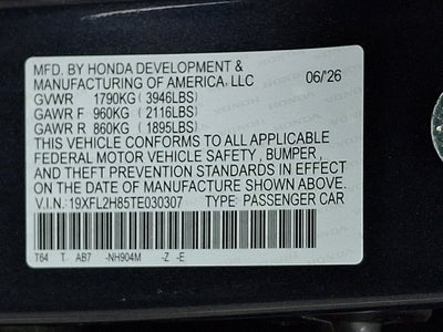 2026 Honda Civic Hatchback Sport