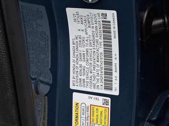 2026 Honda Civic Sedan Hybrid Sport