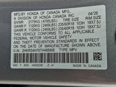 2026 Honda CR-V EX-L AWD
