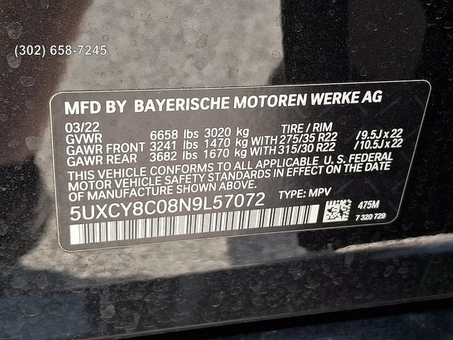 2022 BMW X6 M50i