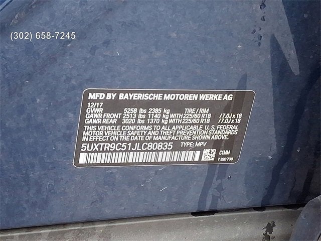 2018 BMW X3 xDrive30i