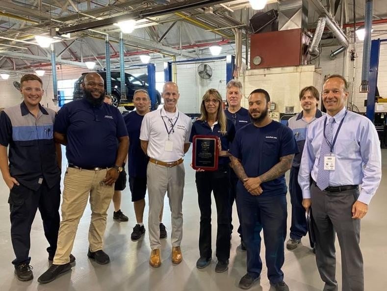 Employees accepting an award